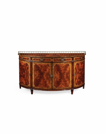 492656 Jonathan Charles Buckingham Large Mahogany Demilune Sideboard