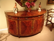 492656 Jonathan Charles Buckingham Large Mahogany Demilune Sideboard