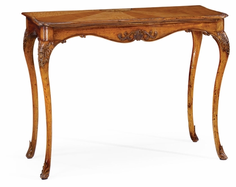 492670 Jonathan Charles Special Order Satinwood Cabriole Leg Console