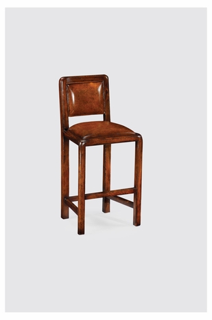 492687 Jonathan Charles Jonathan Charles Misc Counter Side Chair With Leather Upholstery