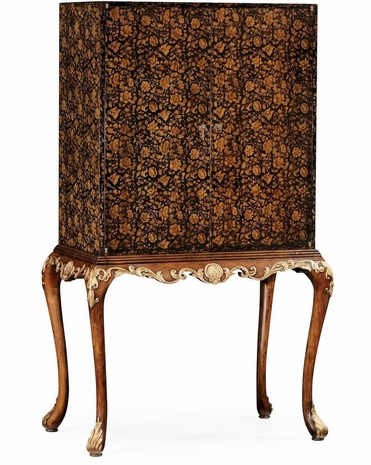 492705 Jonathan Charles Special Order Black Chinoiserie Drinks Cabinet