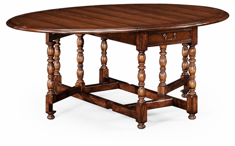 492746 Jonathan Charles Special Order Oval Walnut Gateleg Table (Small)