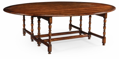 492750 Jonathan Charles Special Order Oval Walnut Gateleg Table (Large)