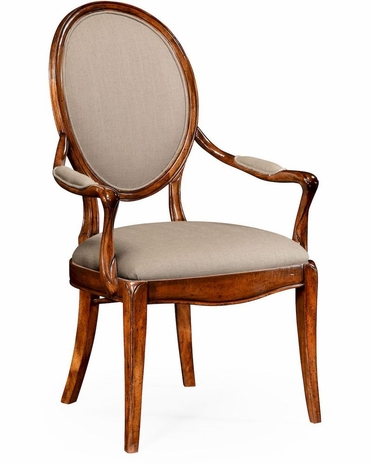 492791 Jonathan Charles Windsor Spoon Back Upholstered Dining Chair (Arm)