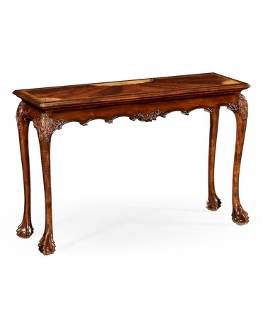 492796 Jonathan Charles Buckingham Mahogany Cabriole Leg Console Table