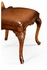 492802-SC-WAL-L002 Jonathan Charles La Rochelle Seaweed Marquetry Side Chair With Antique Brown Leather Seat