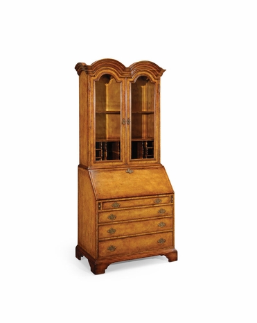 492833 Jonathan Charles Special Order Queen Anne Bureau Cabinet With Glass Doors