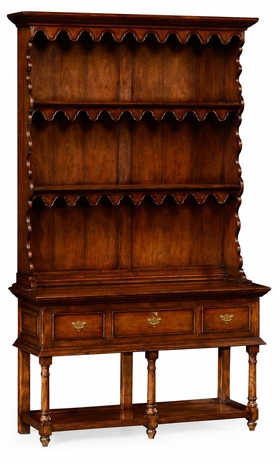 492845 Jonathan Charles Country Farmhouse Small Walnut Dresser