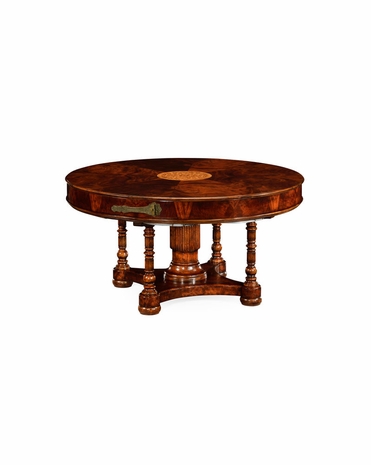 492878-61D Jonathan Charles Special Order 61" Rotary True Extending Mahogany Dining Table