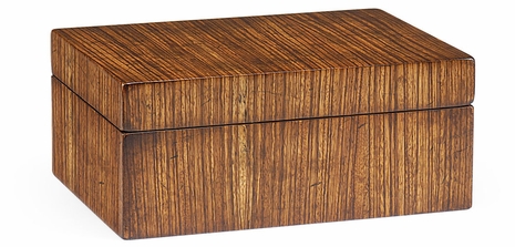 492889-ZEB Jonathan Charles Rectangular Exotic Zebrano Box