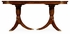 492960-65L-MAH Jonathan Charles Regency dining table (Fixed Top)