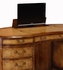 493013 Jonathan Charles Windsor Walnut Kidney Pedestal Desk