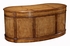493013 Jonathan Charles Windsor Walnut Kidney Pedestal Desk