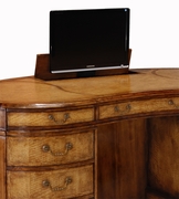 493013 Jonathan Charles Windsor Walnut Kidney Pedestal Desk