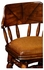 493025 Jonathan Charles Country Farmhouse Country Style Walnut Leather Barstool With Barley Twist Legs