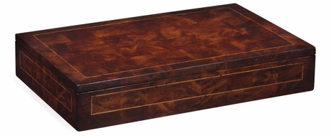 493033 Jonathan Charles Buckingham Placemats Box With Patchwork Crotch Mahogany Veneer