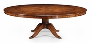 493070 Jonathan Charles Windsor Walnut Extending Circular Dining Table