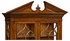 493074-WAL Jonathan Charles Windsor Glazed Walnut Display Cabinet