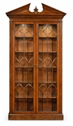 493074-WAL Jonathan Charles Windsor Glazed Walnut Display Cabinet