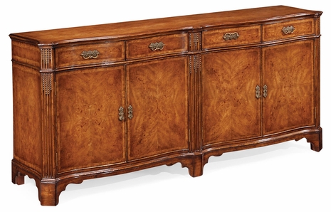 493088-CWM Jonathan Charles Windsor Walnut Double Serpentine Sideboard