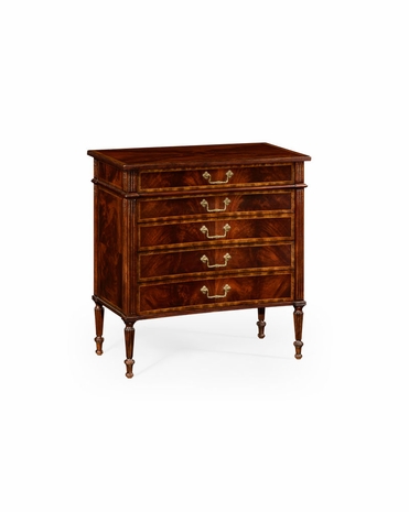 493089 Jonathan Charles Buckingham Mahogany Chest of Drawers With Concave Profile
