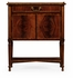 493090-MAH Jonathan Charles Mahogany Bedside Table with Brass Gallery