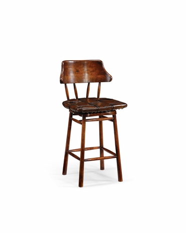 493095 Jonathan Charles Country Farmhouse Country Style Leather Counter Stool
