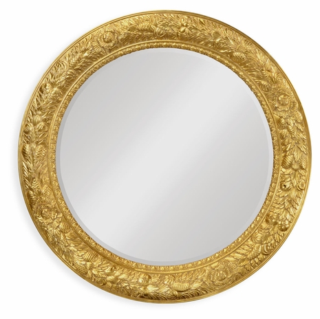 493104-GIL Jonathan Charles Versailles Large Circular Gilded Mirror