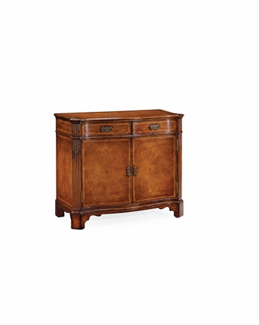 493131 Jonathan Charles Special Order Walnut Serpentine Two Door Cabinet