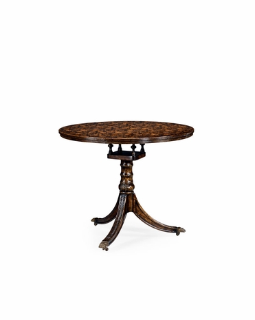 493142 Jonathan Charles Hampton Penwork Style Table (Black)