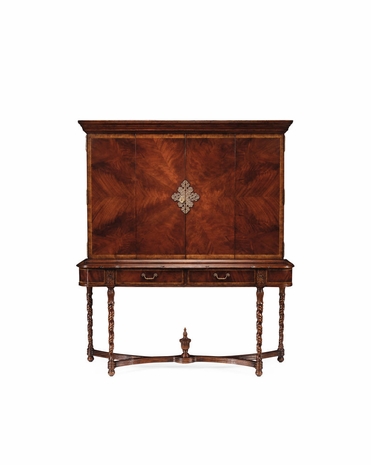 493147 Jonathan Charles Special Order Mahogany TV Cabinet With Four Paneled Doors 52"