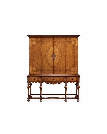 493149 Jonathan Charles La Rochelle Seaweed TV Cabinet With Open Base