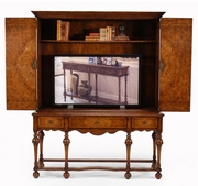493149 Jonathan Charles La Rochelle Seaweed TV Cabinet With Open Base