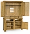 493177-LNO Jonathan Charles Sherwood Oak Linenfold Natural Oak Tv Cabinet