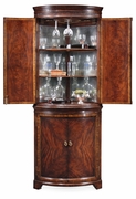 493182-MAH Jonathan Charles Buckingham Mahogany Curved Corner Drinks Cabinet