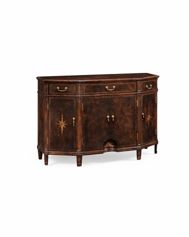 493189 Jonathan Charles Tribeca Dark Walnut Starburst Side Cabinet