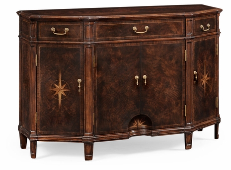 493190-ACW Jonathan Charles Tribeca Starburst Dark Walnut Side Cabinet
