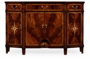 493190-MAH Jonathan Charles Starburst Mahogany Side Cabinet