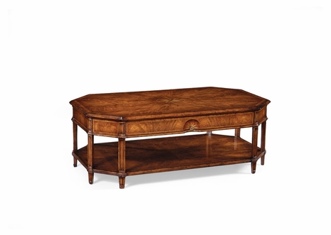 493200-CWM Jonathan Charles Windsor Starburst Walnut Coffee Table (Large)