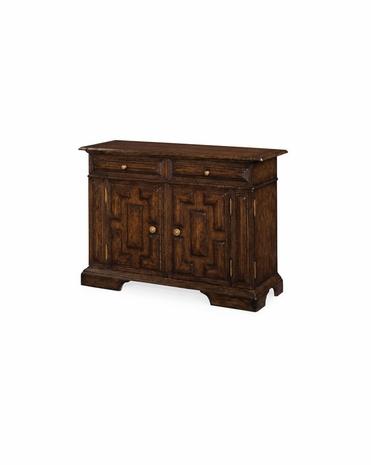 493223 Jonathan Charles Tudor Oak Tudor Style Oak Side Cabinet