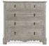 493227-GYO Jonathan Charles Sherwood Oak Linenfold Greyed Oak Chest Of Drawers