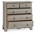 493227-GYO Jonathan Charles Sherwood Oak Linenfold Greyed Oak Chest Of Drawers
