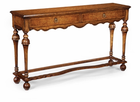 493233-BWM Jonathan Charles La Rochelle Seaweed Marquetry Console