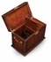 493281-MAH Jonathan Charles Buckingham Tall Square Crotch Mahogany Jewellery Box