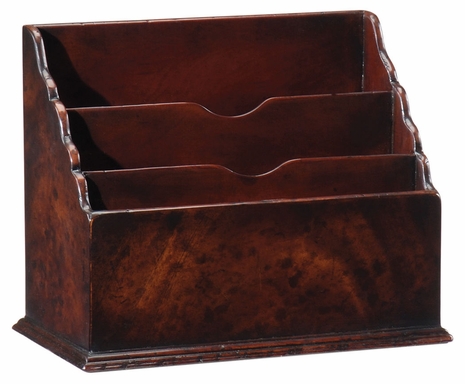493290-LRG-MAH Jonathan Charles Buckingham Large Antique Mahogany Letter Rack