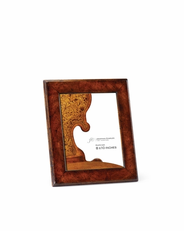 493314 Jonathan Charles Windsor Crotch Walnut Picture Frame Stepped Borders (8"x10") Package of Six Only