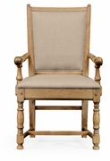 493323-AC-LNO-F001 Jonathan Charles Sherwood Oak Natural Oak Country Armchair Fabric Upholstery