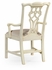 493330-AC-LIN-F001 Jonathan Charles Buckingham Linen Painted Chippendale Style Classic Walnut Armchair