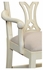 493330-AC-LIN-F001 Jonathan Charles Buckingham Linen Painted Chippendale Style Classic Walnut Armchair