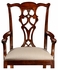 493330-AC-MAH-F001 Jonathan Charles Chippendale style classic mahogany chair (Arm)